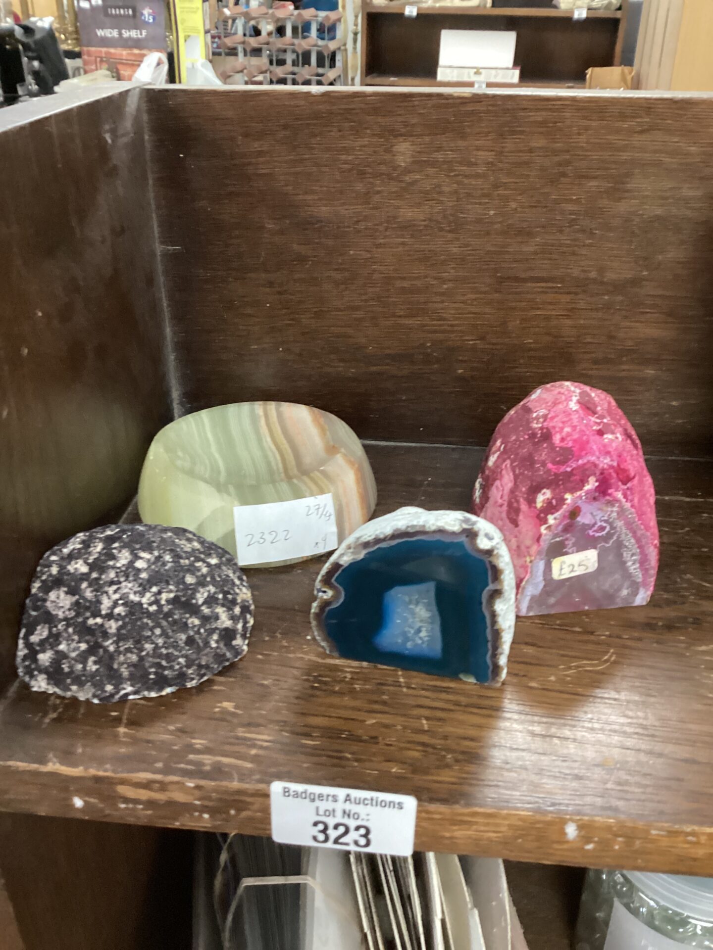 323 Blue Geode Agate Slice with other stones