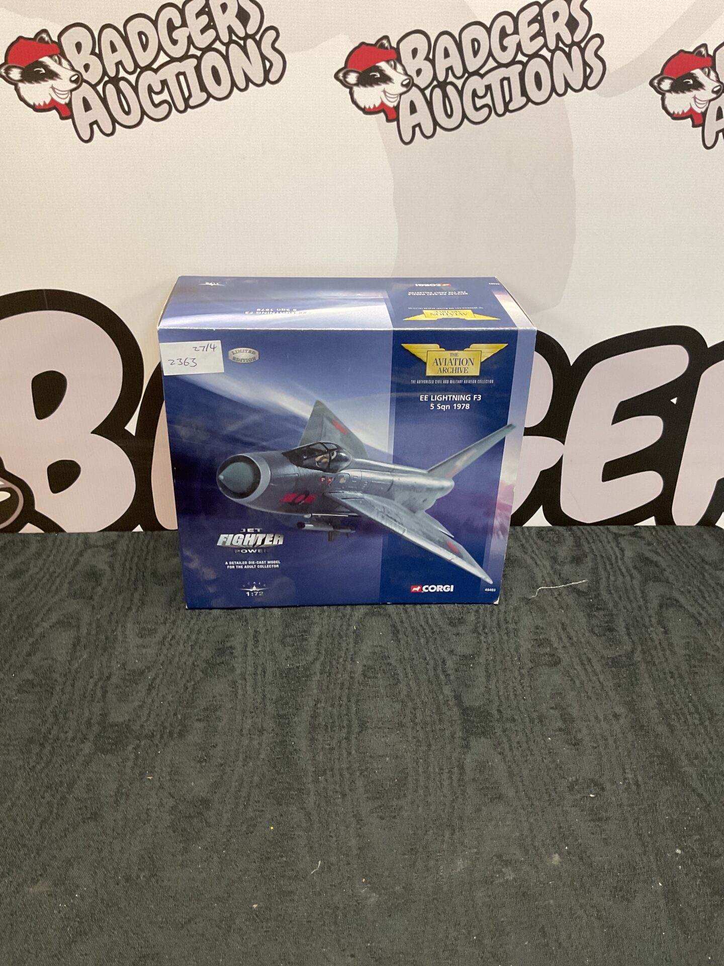 380 Corgi jet fighter power ee lightning f3 5 sqn 1978 diecast model