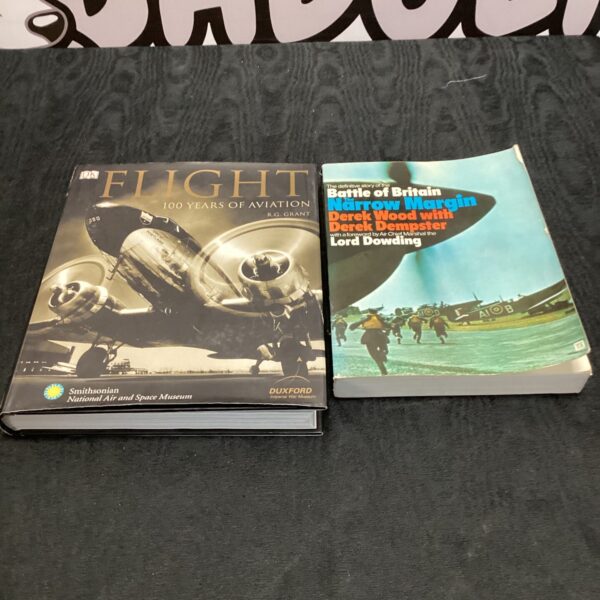 Aviation history books lot including Flight 100 Years and Battle of Britain.