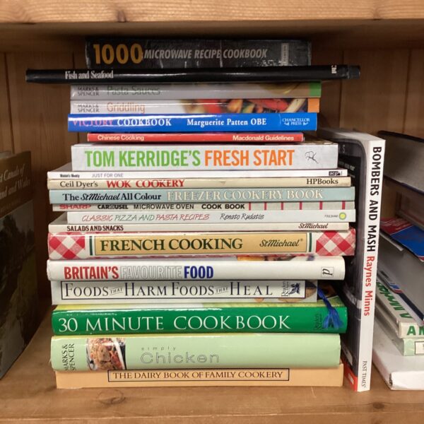 Vintage cookery books collection including Tom Kerridge and Marks & Spencer titles.