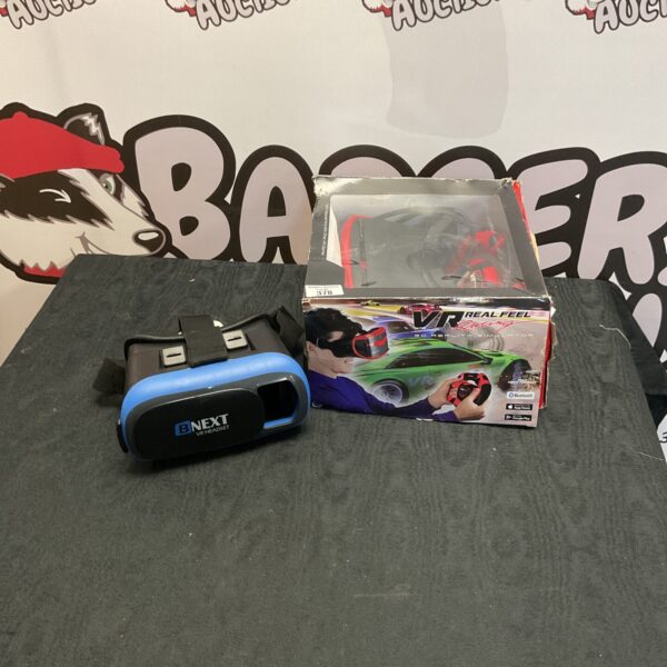 VR headset for gaming with real feel racing simulation.