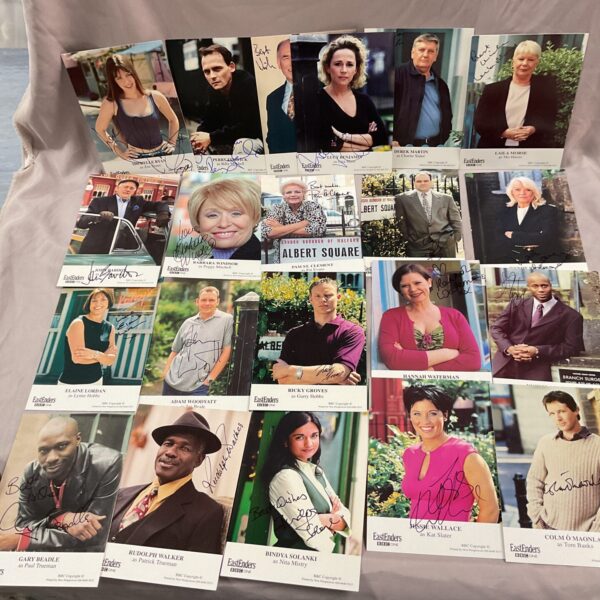 Collection of Eastenders autographed photographs including Barbara Windsor.