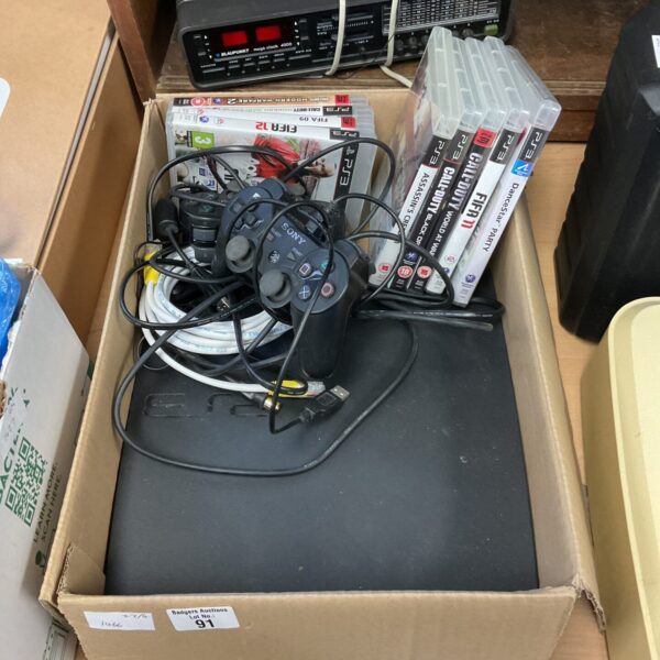 Sony PlayStation 3 console and games lot for sale.