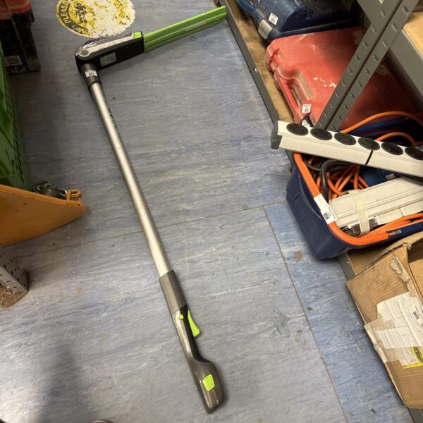 Gtech cordless hedge trimmer for garden maintenance.