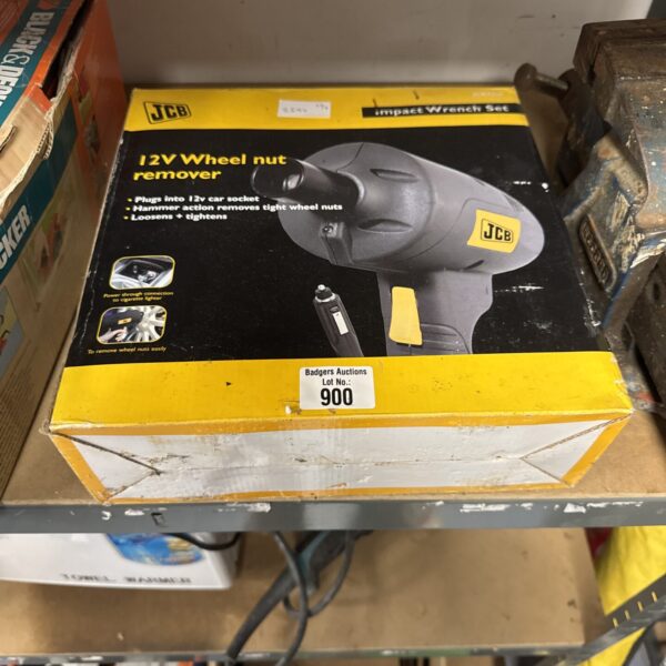 JCB 12v wheel nut remover impact wrench automotive tool
