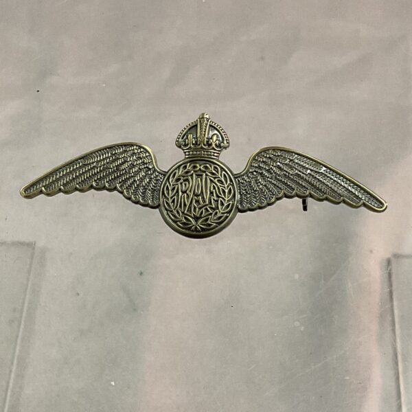Vintage RAF sweetheart brooch with detailed wings and enamel.
