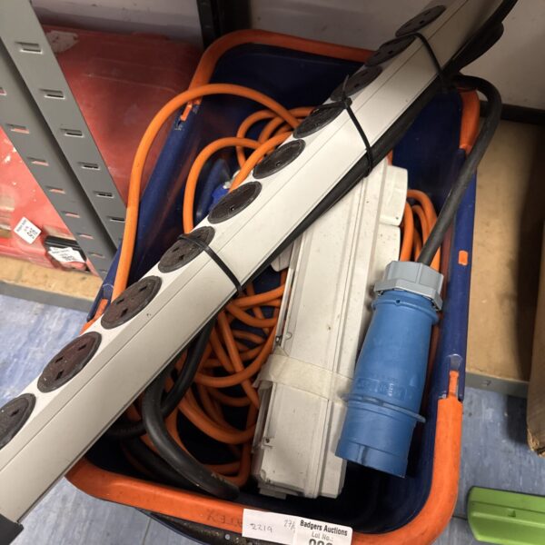 Two used caravan plug socket adapters, including a Mennekes unit.