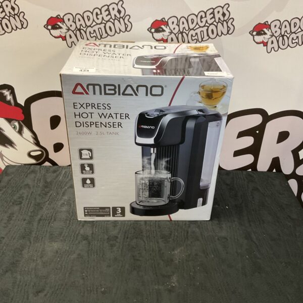 Ambiano hot water dispenser with 2L tank, kitchen appliance.