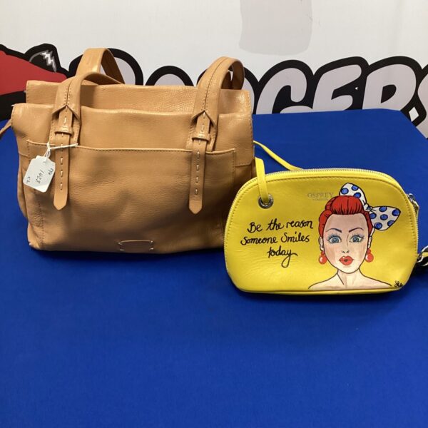 Pair of Osprey and Radley branded handbags in pre-owned condition.