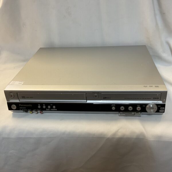 Silver Panasonic DMZ-EZ45V DVD VHS combo player recorder.