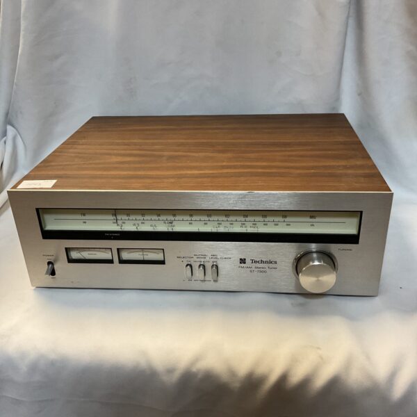Vintage Technics ST-7300 stereo tuner front view.