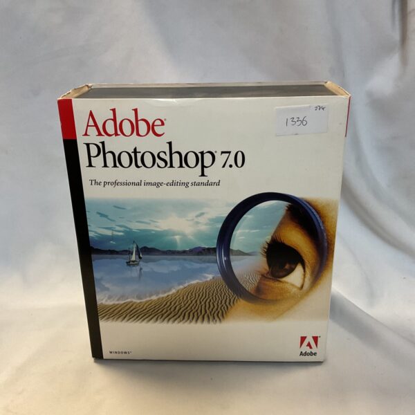 Adobe Photoshop 7.0 software box, vintage image editing software.