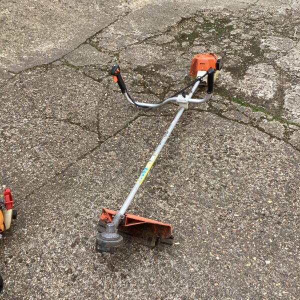 Used Stihl petrol strimmer for garden maintenance and landscaping.