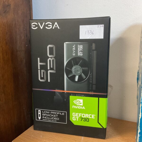 Nvidia GeForce GT 730 graphics card, low profile design.