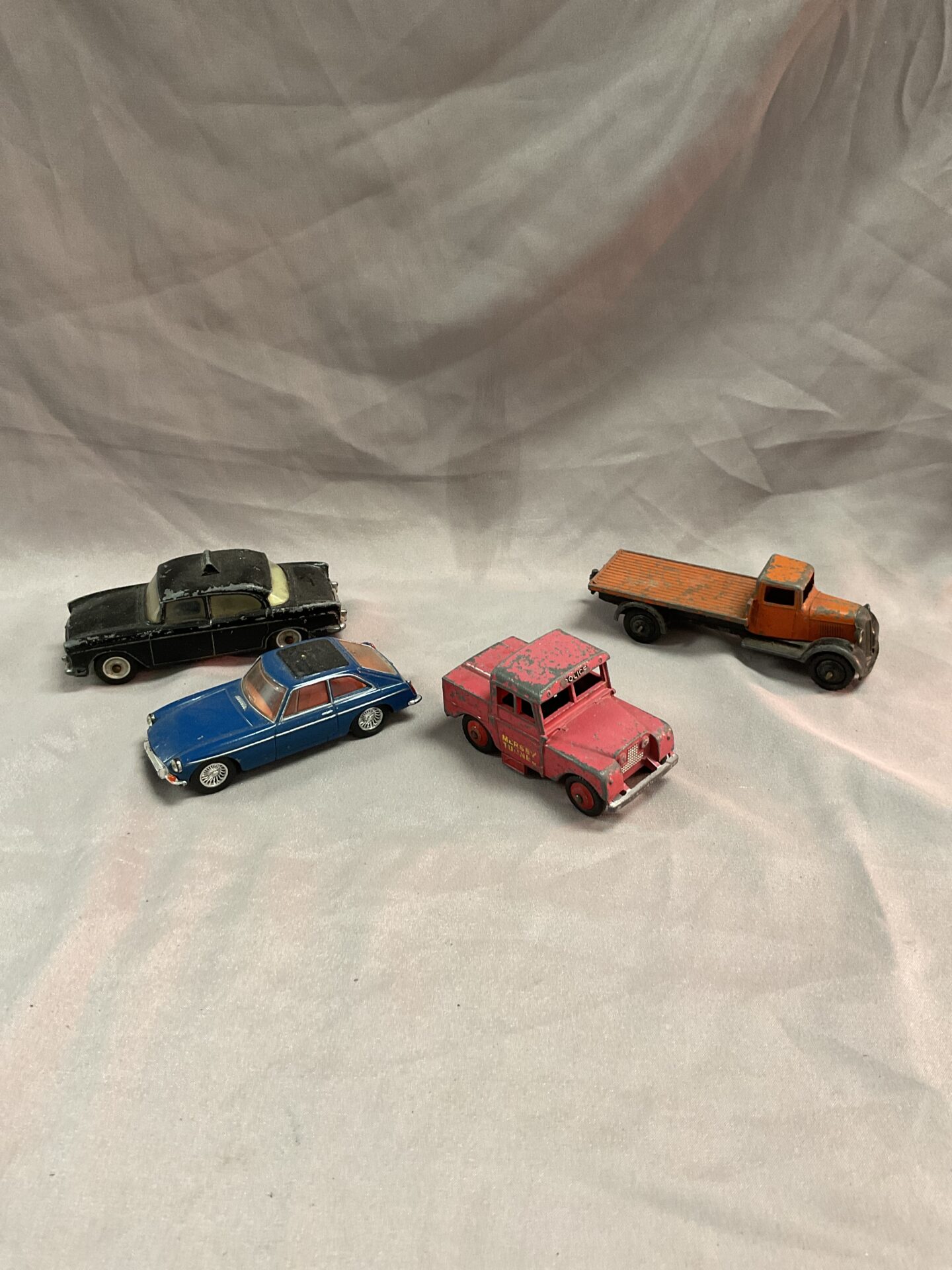 840 Four Vintage Dinky Diecast Vehicles Inc MGB