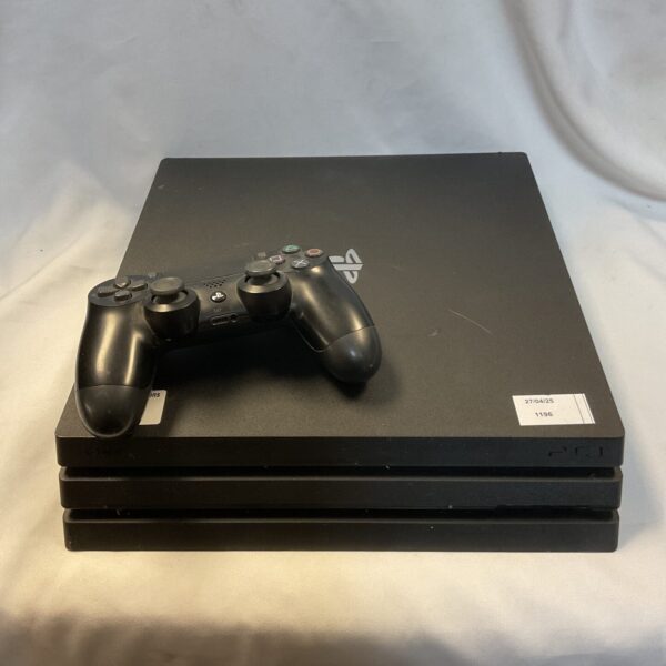 Sony PlayStation 4 Pro console with included controller for gaming.