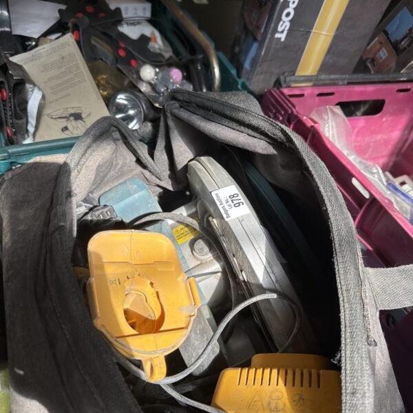 Untested power tool lot for DIY and workshop projects.