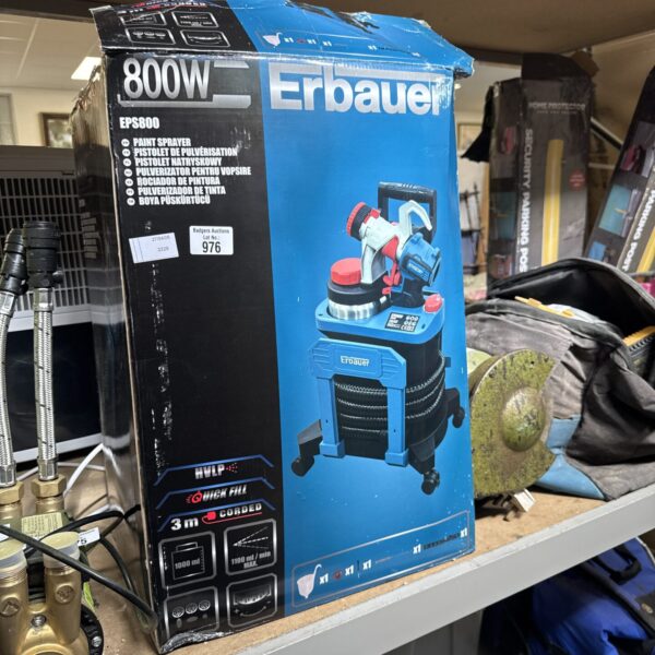 Erbauer EPS800 electric paint sprayer for DIY projects.