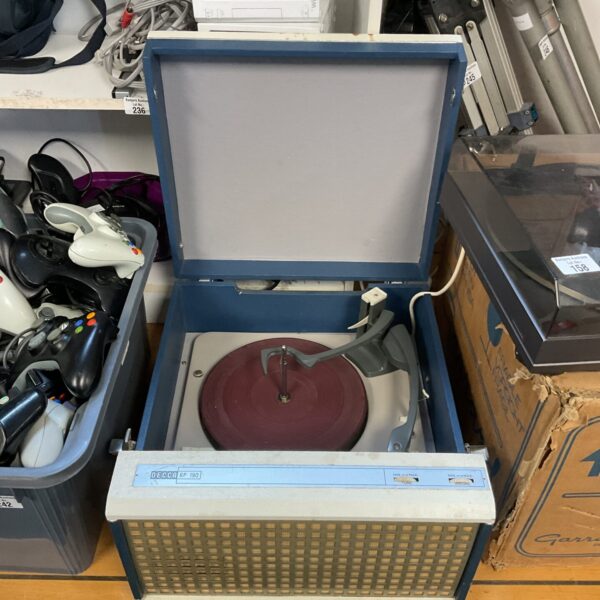 Vintage Decca RP190 record player turntable for restoration.