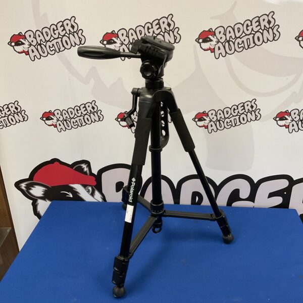 Vintage Polaroid camera tripod for stable photography.