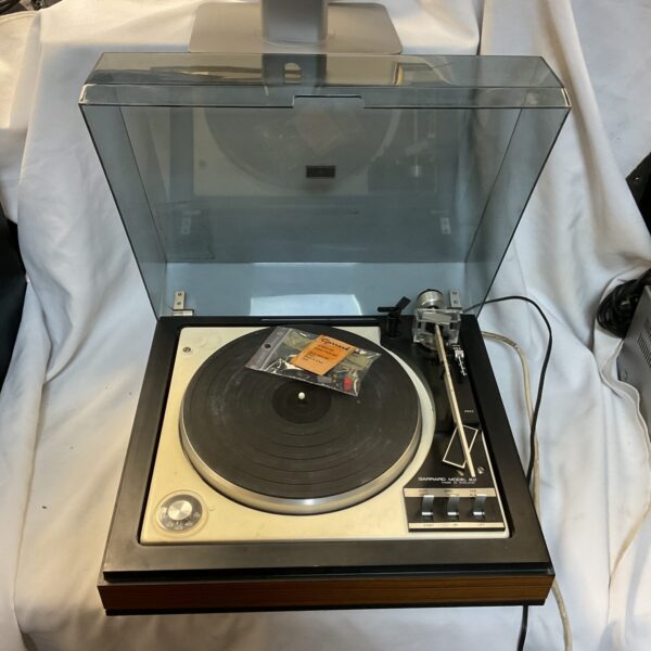 Vintage Garrard model 82 turntable for vinyl record playback.