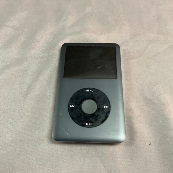 Silver Apple iPod Classic 160GB model A1238 vintage MP3 player.