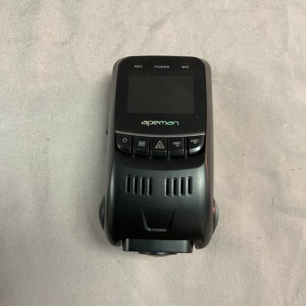Front view of Apeman car camera for vehicle recording.
