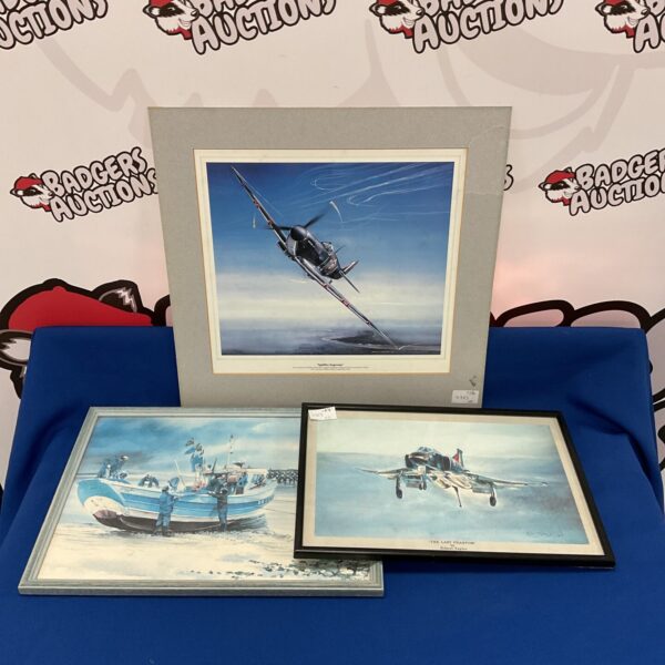 Framed Robert Taylor "The Last Phantom" aviation print.