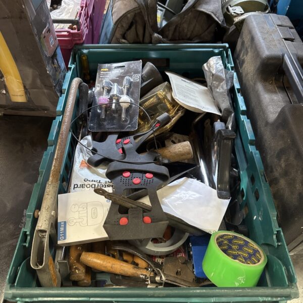 Mixed lot of garden and workshop tools for DIY projects.