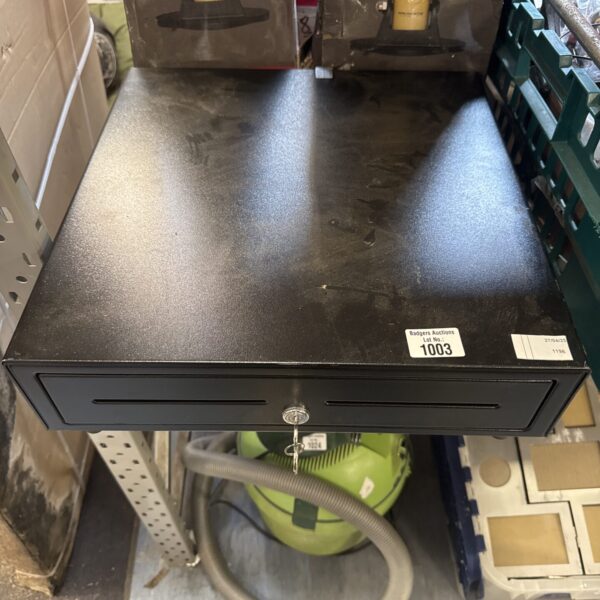 Vintage till drawer with keys, ideal for retail or collecting.