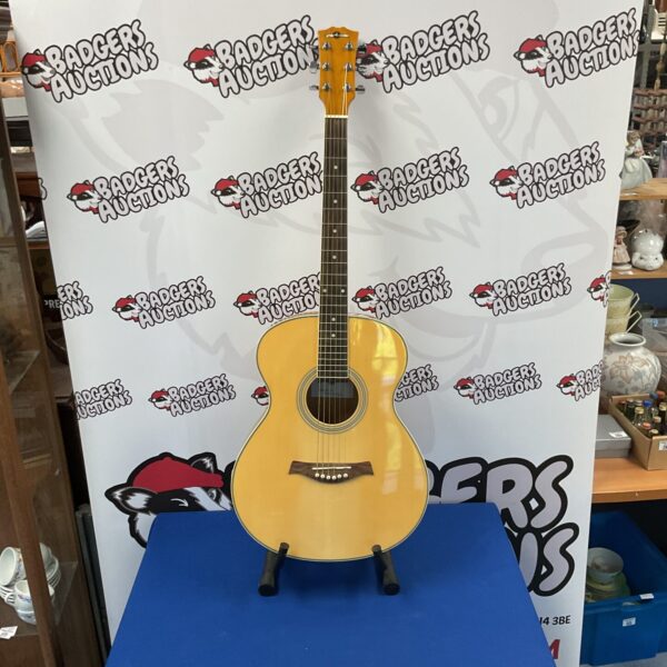 Natural finish Gear4music MDA-4012NA acoustic guitar for sale.