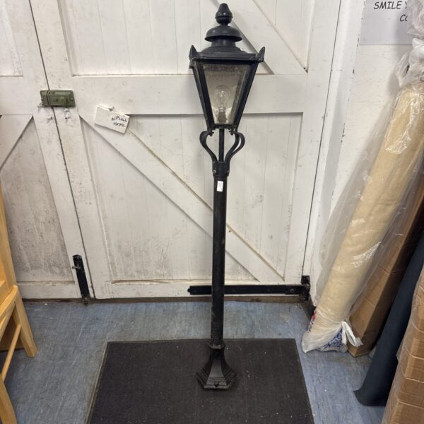 Antique cast iron garden street lamp for outdoor lighting.