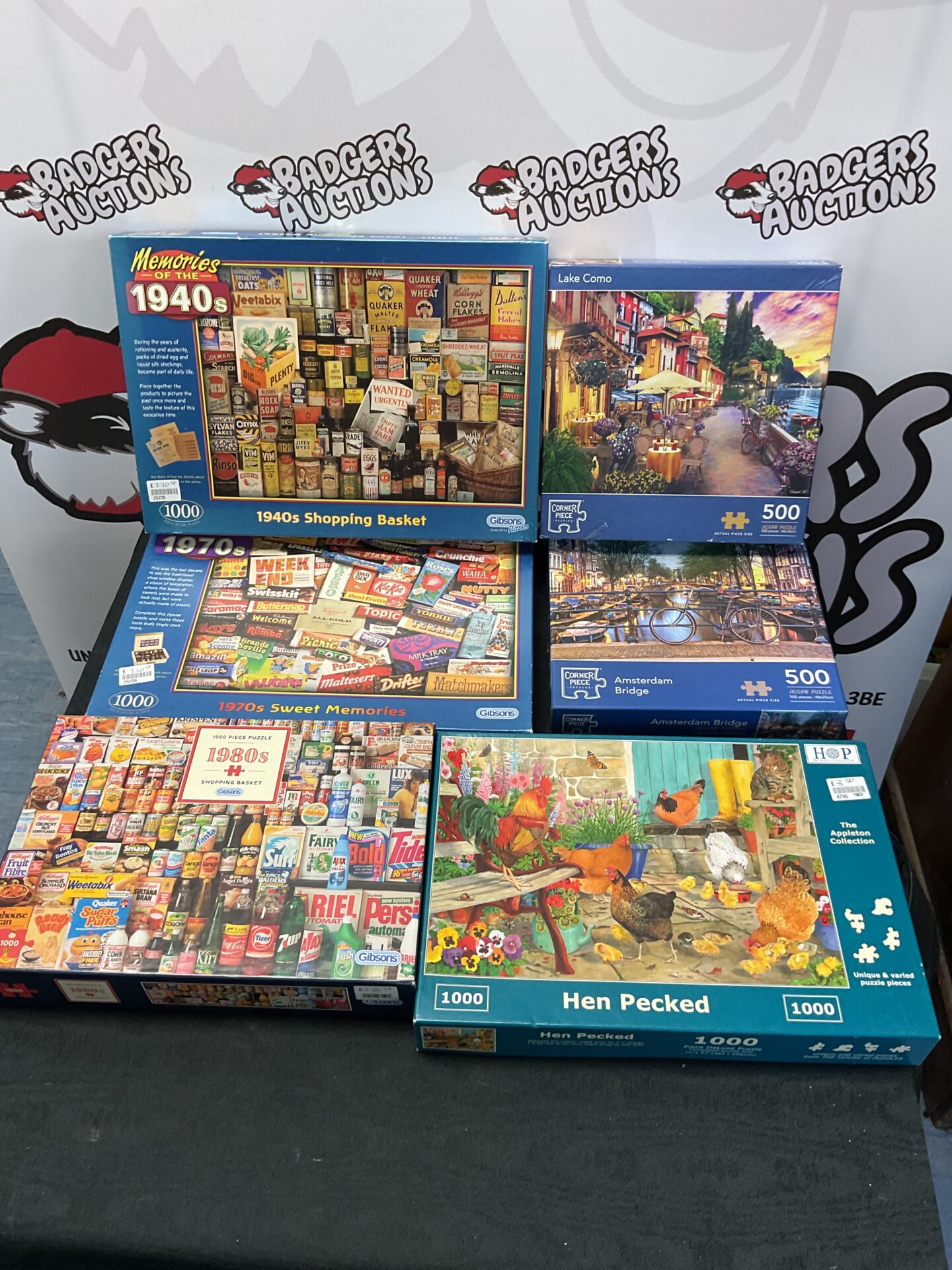 364 Six Jigsaw Puzzles Inc Gibson and corner peice