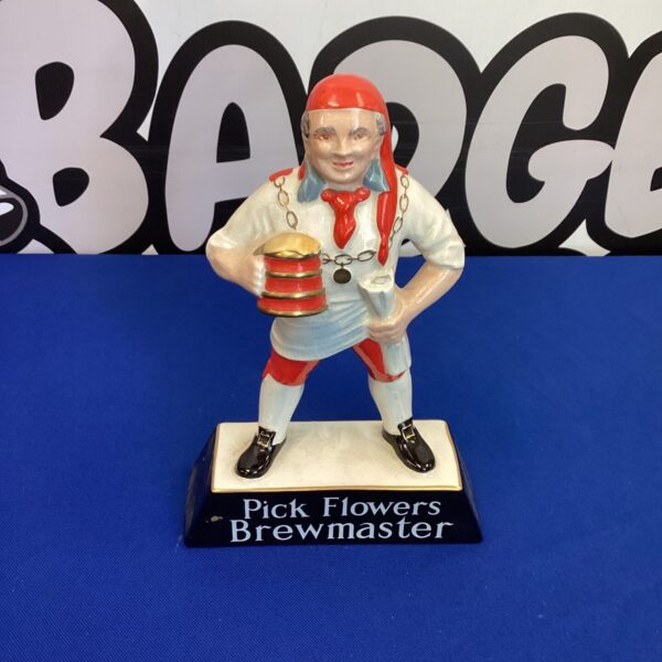 Vintage Carltonware Pick Flowers Brewmaster ceramic figurine.