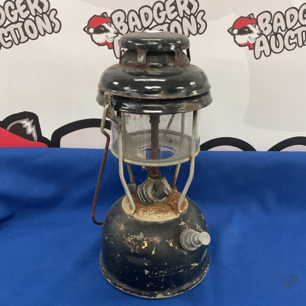 Vintage Tilley paraffin lamp with brass burner and steel body.