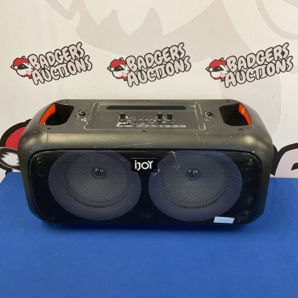 Black Ijoy Hype Bluetooth speaker for portable wireless audio.