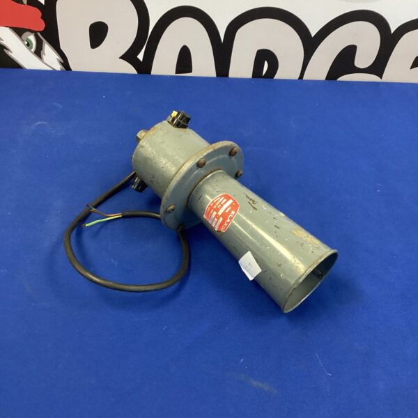 Side view of a vintage Klaxon horn for classic cars.