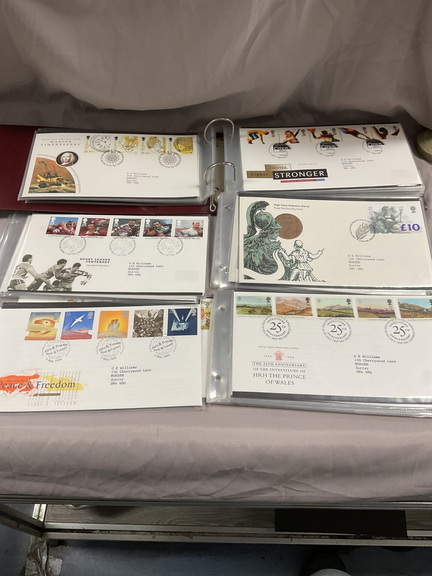 862 First day cover album of assorted covers