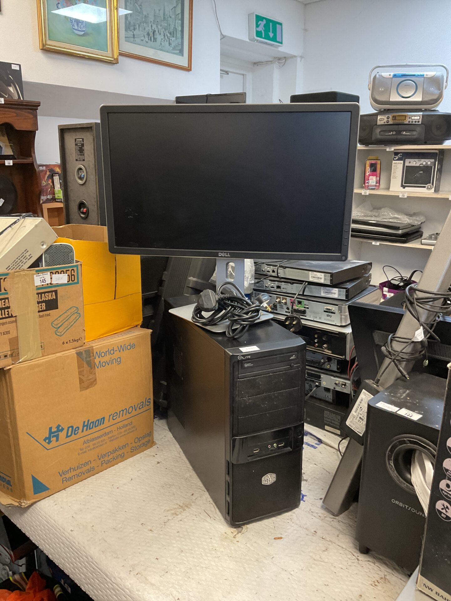 148 Coolermaster tower pc with hd dell monitor