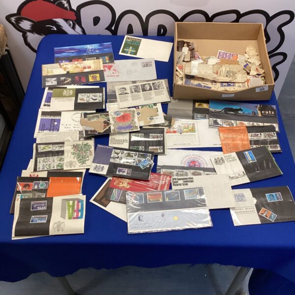 Vintage first day covers and loose stamps collection for philately.