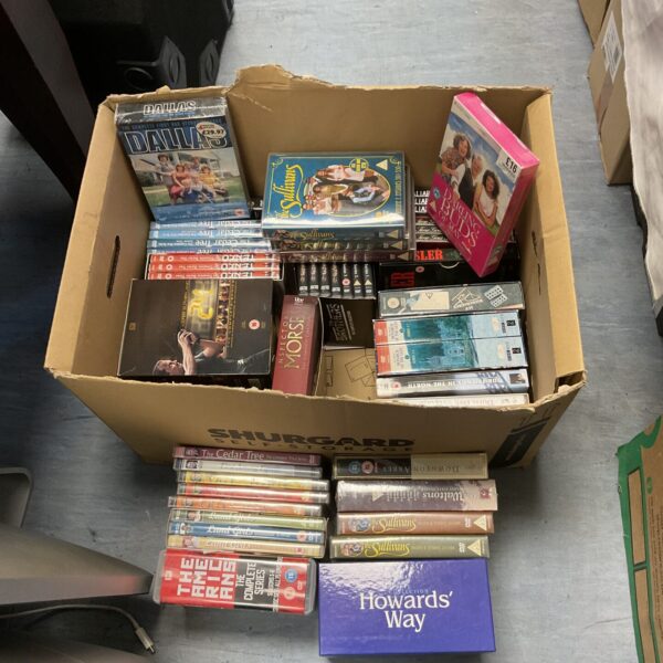 Vintage DVD box sets including Howards Way and The Sullivans television series.