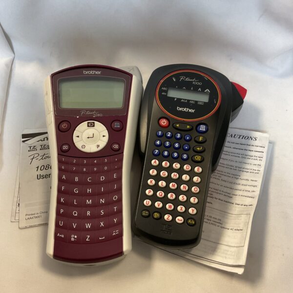 Vintage Brother P-Touch PT-180 handheld label maker in used condition.