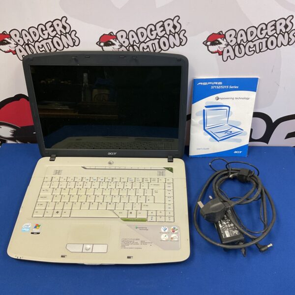 Vintage Acer Aspire laptop with Windows Vista operating system.