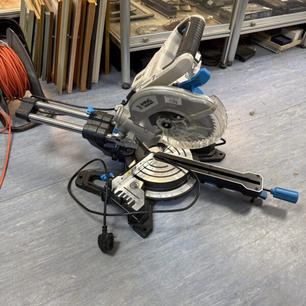 Macallister MMIS210S-B chop saw for DIY and workshop use.