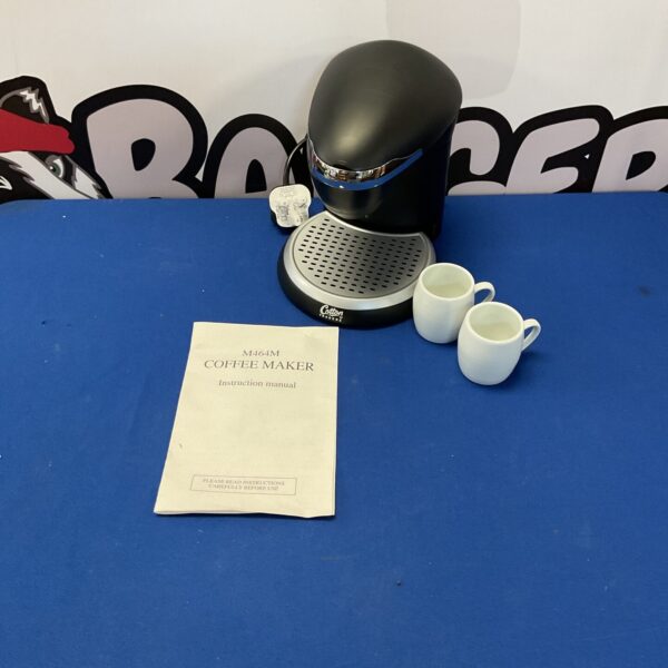 Vintage Cotton Traders coffee machine with two small cups.