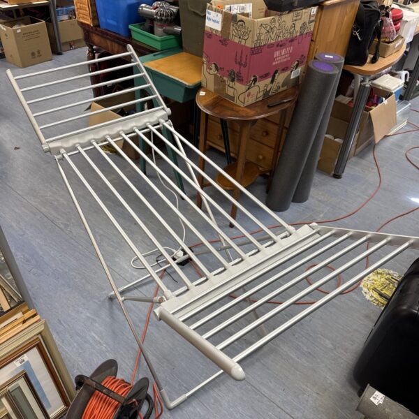 Used heated clothes airer for indoor laundry drying.