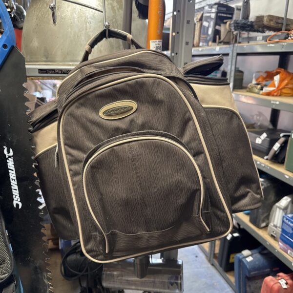 Black Concept picnic rucksack set with insulated pockets.