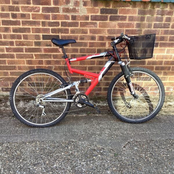 Vintage Raleigh Tucana mountain bike in used condition.