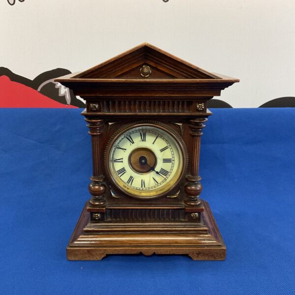 Antique Junghans Victorian oak mantle clock with alarm function.