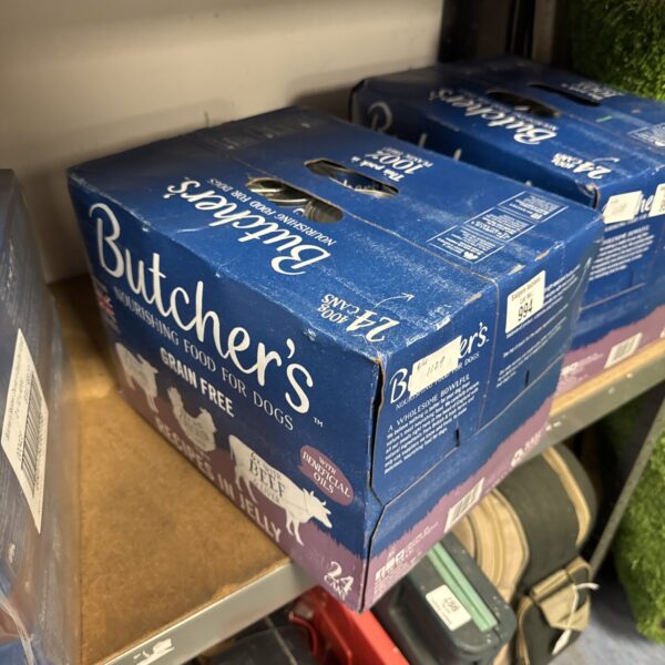 Pack of 24 cans of butchers wet dog food assorted flavours